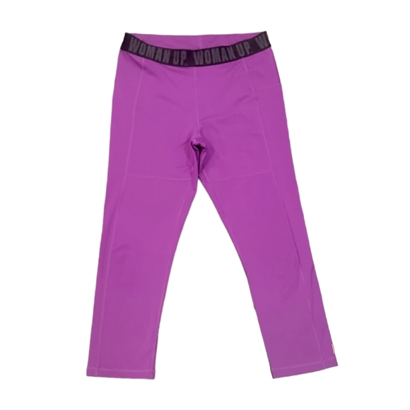 Lucy Woman Up Bright Purple Athletic Capri Leggings Size Medium - Picture 15 of 15